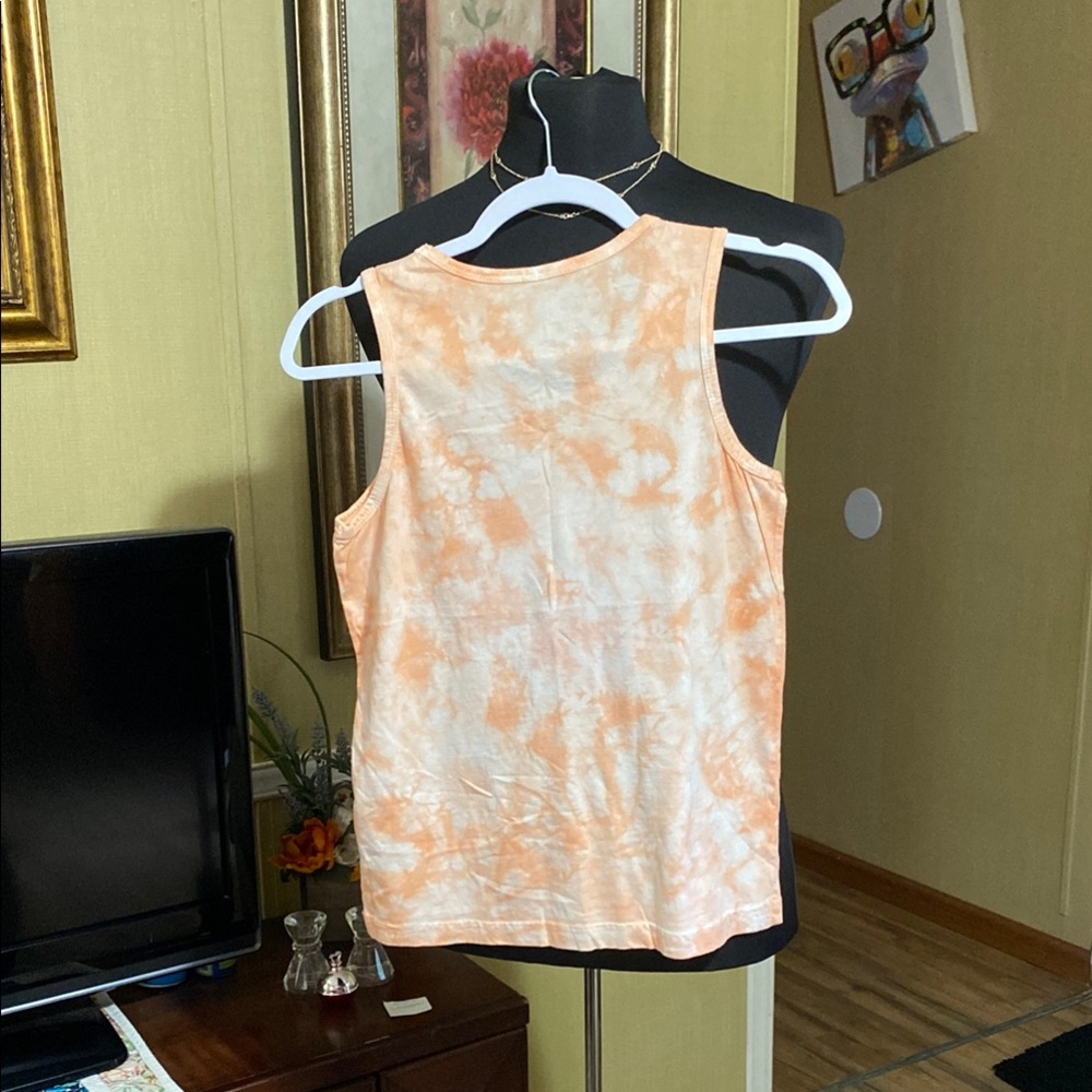 Exist Orange Tie-Dye Kids Tank Top - Picture 2 of 3
